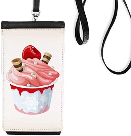 Pink trešnja okus slatko sladoled telefon novčanik torbica viseći mobilni torbica crnog džepa