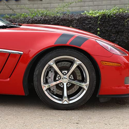 Llkuang motorne kapuljače naljepnice Komplet naljepnica kompatibilan sa Chevrolet Corvette C6 2005-2013, polivinil hlorid farovi naljepnica
