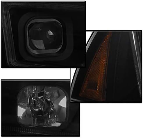 ZMAUTOPARTS LED DRL Crni/dimni projektor farovi farovi sa 6,25 plava LED DRL svjetla za Dodge Charger 2011-2014