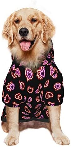 Velika kapuljača za pse užarena-svjetlucava-srca-bešavni džemper za odjeću za kućne ljubimce sa šeširom Meki kaput za odjeću za mačke