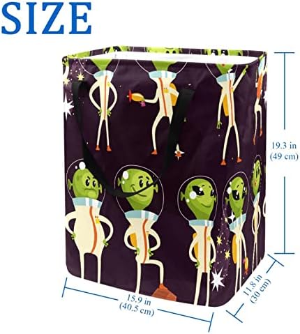 Space Aliens Funny Print sklopiva korpa za veš, 60L vodootporne korpe za veš kante za veš igračke za odlaganje spavaonice u kupatilu