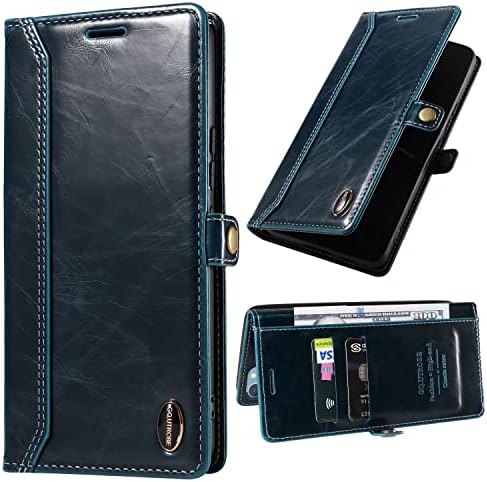 Xyx novčanik slučaj za Samsung A53 5G, RFID Blokiranje Retro PU Koža Telefon Flip slučaj sa Kickstand kartice za Galaxy A53 5G, plava