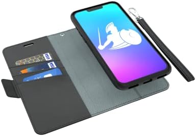 DefenderShield EMF zaštita & amp; 5G anti Radiation iPhone 13 Case - RFID Blocking EMF Shield odvojiva torbica za novčanik sa trakom