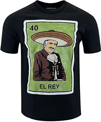 ShirtBANC El Rey De Mexico Muška Košulja Legenda Meksička Pjevačica Kartica Tee