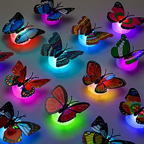 Honoson 3d led leptir dekoracija Noćna naljepnica jednostruko i dvostruko zidno svjetlo za vrt dvorište Lawn Party svečana zabava