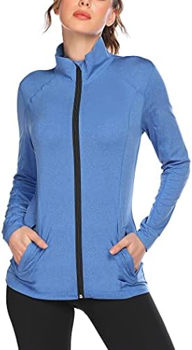 ELESOL ženska jakna za trčanje s punim patentnim zatvaračem aktivna jakna za trčanje za žene s-XXL