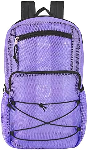 Deluxe mrežasti ruksak sa Bungee kablom & podesive podstavljene trake, za plivanje, školu, putovanja