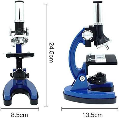 Deiovr komplet za mikroskop za odrasle, 1200x biološki mikroskop visoke definicije sa 17 dodataka monokularna Studentska laboratorijska edukacija HD mikroskopski komplet za dijete