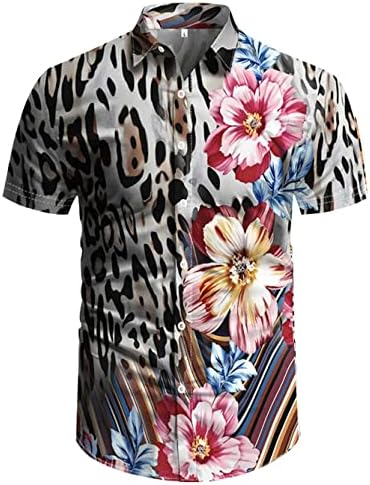 Outfit za plažu RPovig Odgovarajuće majice kratke hlače Muška havajska festivala cvjetna odjeća 2 komada setova sa šeširom kante