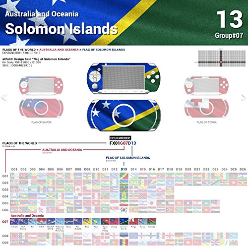 Sony PSP-E1000 / E1004 Dizajn kože Zastava Solomonskih otoka Naljepnica za naljepnicu za PSP-E1000 / E1004