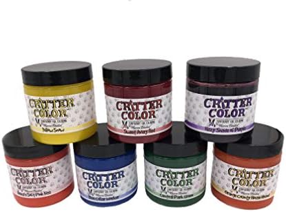 Warren London Crotter Boja privremena ljubimca krzna boja jednostavna za korištenje - 7 boja - izrađene u SAD-u - svih 7 boja
