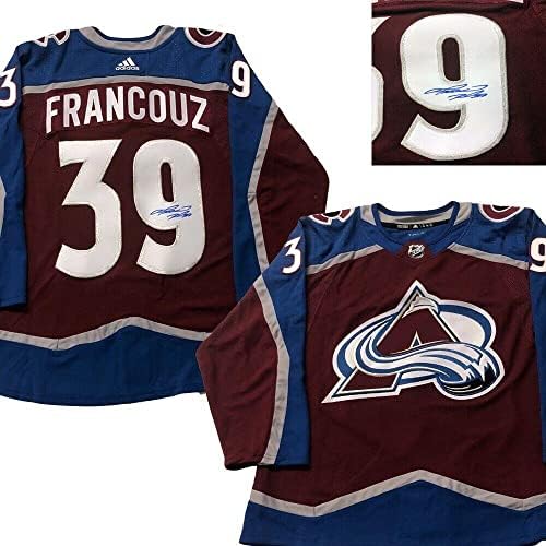 Pavel Francouz potpisao je Colorado Avalanche Burgundy Adidas Pro Jersey - autogramirani NHL dresovi