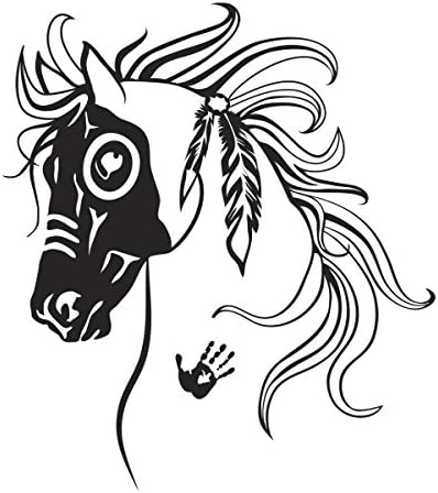 Konjski decembar - Ratni konj - Konnačian -i volim svog konja - Native američkog plemenog konja naljepnica odbojnika naljepnica -