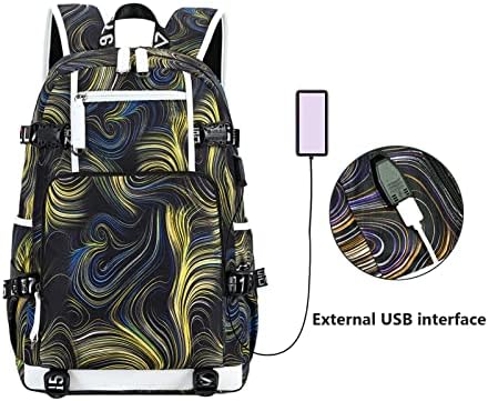 Ruksak Zhierna Boys sa portom za punjenje, ruksaci za laptop 17 inča, vodene torbe za otporne na vodu za studente na fakultetu