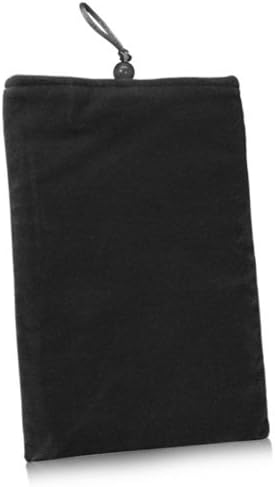 Boxwave Case kompatibilan sa Ikan Saga S7C - baršunastom torbicom, meka velur tkanine torbice sa crtežom za IKAN saga S7C - Jet Black