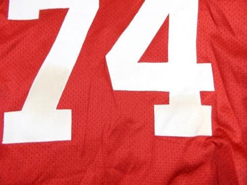 1995 San Francisco 49ers Steve Wallace 74 Igra Polovna Crvena dresa 52 DP26892 - Neincign NFL igra rabljeni dresovi