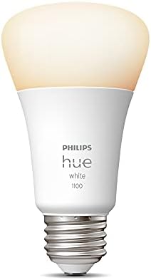 Philips Hue Bijela A19 LED pametna sijalica, 4 sijalice & amp; Bijela pametna sijalica A19 srednjeg lumena, 1100 lumena, Bluetooth