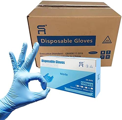 5R nitrilne rukavice, rukavice za jednokratnu upotrebu, bez lateksa, bez pudera, teksture, bezbedne radne rukavice