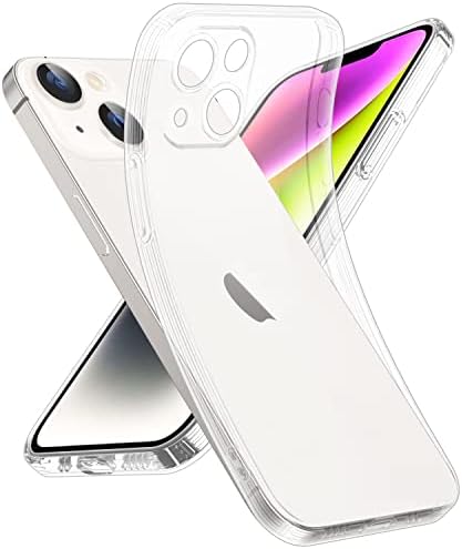 Supdeal Crystal Clear futrola za iPhone 14, [ne žuti] [Zaštita kamere] [Ispitivanje prozirnog otpornosti na konstrukciju] Prozirni