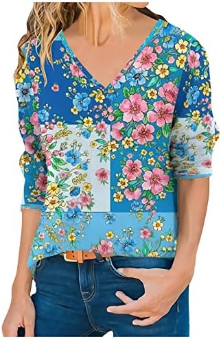 Žene klasične duksere nepravilni prugasti geometrijski print casual v bluze za izrez Košulje Fleece modni pulover