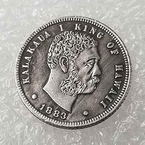 1883 Hawaiian Morgan Imitacija kovanica Veliki američki američki američki komemorativni novčić zanimljiv Hobo Nikl Zadovoljstvo zadovoljstvo
