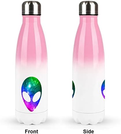 Kozmos šareni prostor vanzemaljskih glava 17oz Sportska boca za vodu od nehrđajućeg čelika Vakuum izolirana cola oblik za višekratnu