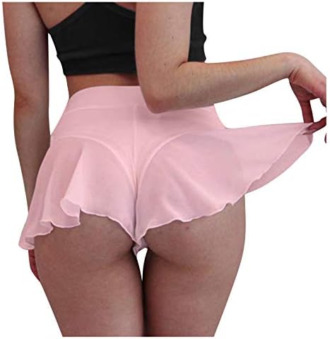 Ruffled visokoteske plesne ženske hlače pol mini struka kratke hlače Bikini Hlače biciklističke kratke hlače