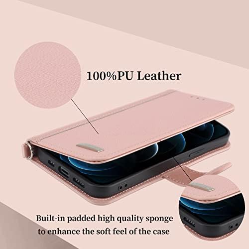 LAIRTTE iPhone case torbica za novčanik za iPhone 12 PU meka koža iPhone 12 Magnetic Kickstand Shockproof zatvaranje novčanik Flip