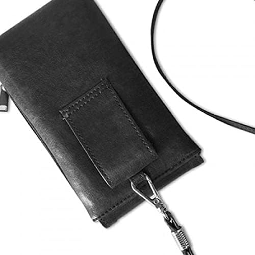 Tamne ljubičaste glazbene note Black telefon novčanik torbica pametni telefon viseći umjetnička koža crna