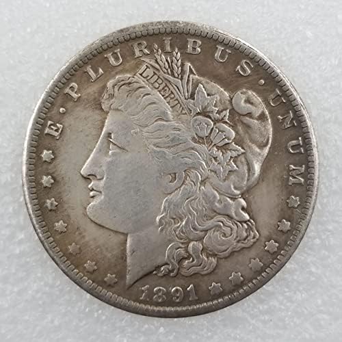Stari zanat 1891 Mesing srebrni morgan izrađen stari srebrni dolar, vanjski dolar dolar