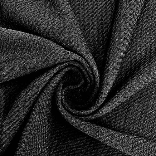 Steffi Crni poliester Spandex čvrsta teksturirana tkanina od metaka za mašne, glave, gumice, odjeću, kostime, zanate - 10181