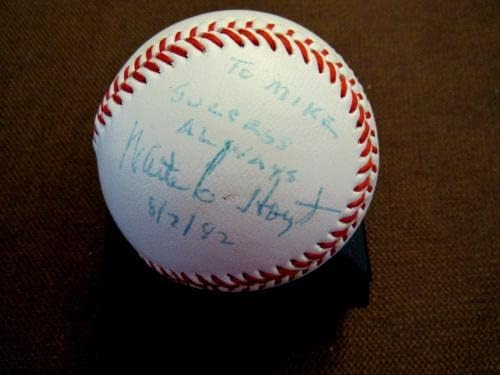 Waite Hoyt 1927 WSC ubojice Row Ny Yankees Hof potpisali su auto yankee bejzbol JSA - autogramirani bejzbolls