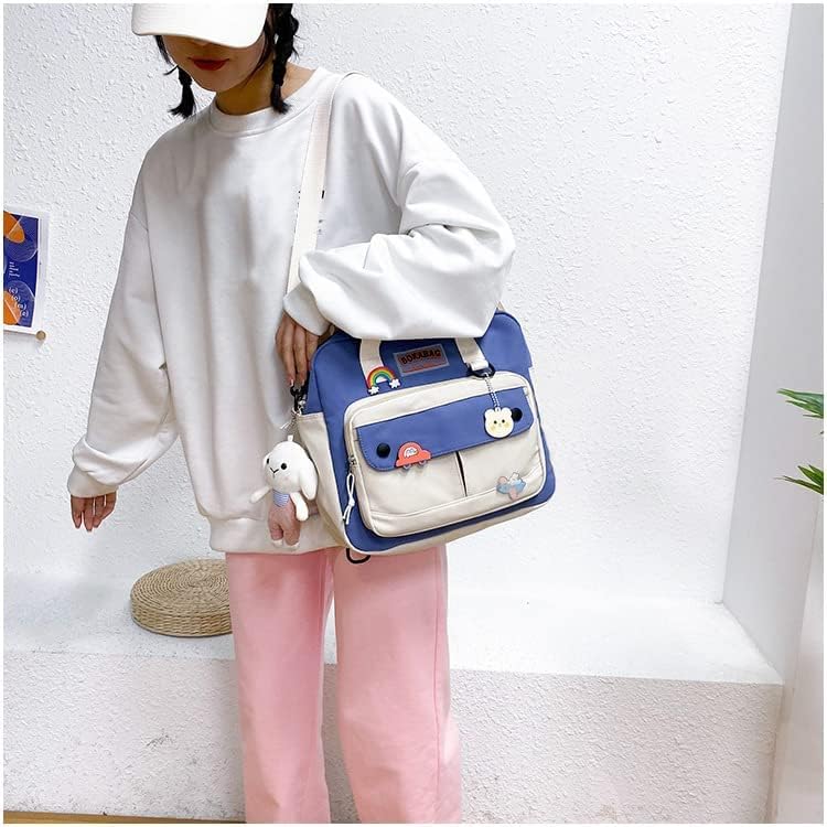 Slatke torbe Kawaii Backpack Messenger torba za školu, estetski ruksaci Višenamjenski laptop japanska ITA za teen djevojke Dječji