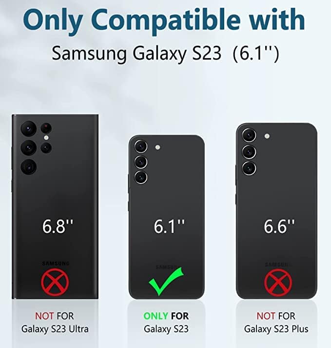 FNTCASE za Samsung Galaxy-S23 zaštitna futrola: Dvostruki sloj Čvrsto otporni na konkretnu telefon s ugrađenim zaštitnim zaslonom