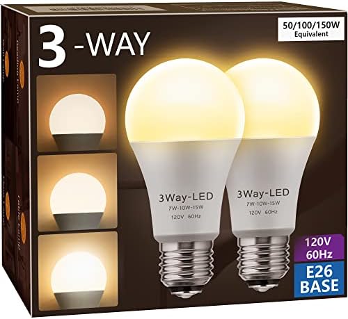 Briignite LED sijalice, 3 smerne LED sijalice 50 100 150w ekvivalentne, 3 smerne sijalice, tri smerne A19 sijalice E26 srednje baze,