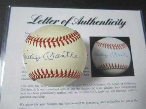 Mickey Mantle New York Yankees potpisao je OAL bejzbol PSA DNK punim slovom - autogramirane bejzbol
