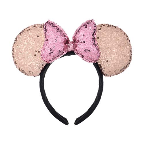Miaow 3d Crni miš sa šljokicama za uši za glavu MM Glitter Butterfly Hair Clasp Park Supply adult Women photo Accessory