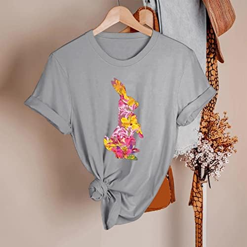 G rukav košulje za žene ženske proljeće ljeto zec štampani kratki rukav O vrat T Shirt ženska majica kratka