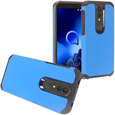 Z-Gen - Alcatel Onyx 5008R - Gumeni hibridni futrola za telefon + kaljeni zaštitnik stakla - AH2 plava