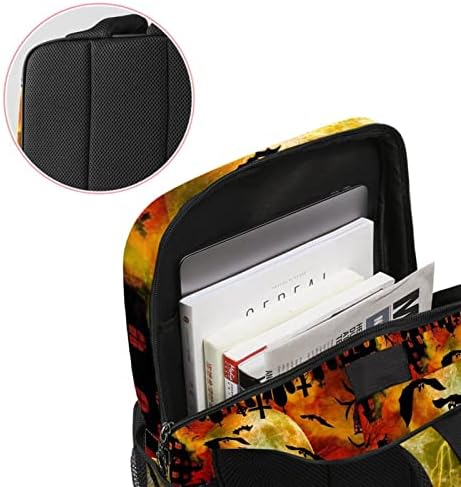 VBFOFBV ruksak za žene Daypack backpad bagera za laptop Putujte casual torba, Halloween mjesec bundeve bat