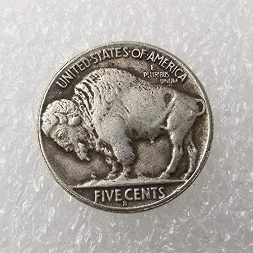 Starinski zanati lutalice srebrni poklopljeni bivolski kovanica COMEMORATIVE COIN BESPLATNO Srebrni dolar srebrni okrugli srebrni