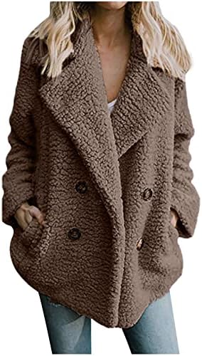 Ženske zimske kapute plus veličine s kapuljačom Sherpa fleece jakne Boja blok topli zadebljani kopče sa zatvaračem / dugme plišana odjeća