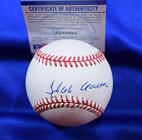 Hank Aaron PSA DNK Coa Autograph American liga Oal potpisan bejzbol