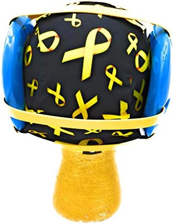 Hrvanje kape za kosu - ispod pokrivača za glavu 4 remena - crna sa žutim vrpcom