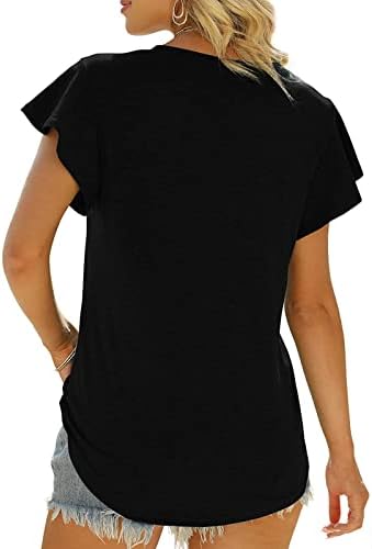 Ženski dnevni kratkih rukava s majicama uzorak ispisana okrugla vrata bluza Ležerne prilike pamuk labavi sportovi Tunic