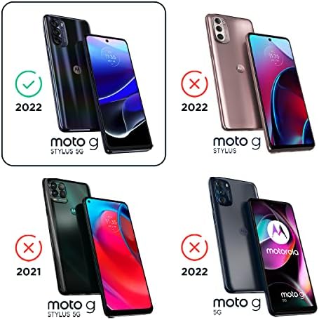 Motorola Moto G Stylus 5G zaštitna futrola-Black Precision fit, elegantne futrole za telefone koje apsorbuju udarce [nije za G Stylus 2020/2021/2022, G Stylus 5G 2021]
