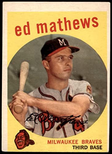 1959 TOPPS 450 Eddie Mathews Milwaukee Braves VG Braves