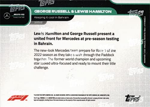 2022 Formula 1 F1 F1 sada # P10 George Russell i Lewis Hamilton Racing Card