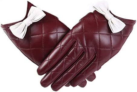 TREXD zimske kožne rukavice ženske rukavice sa ekranom osetljivim na dodir topla meka mašna za vožnju