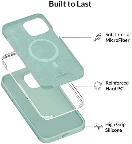 Velvet Caviar kompatibilan sa iPhone 14 Pro Case Magsafe silikon zeleno - zaštitna obloga od mikrovlakana - [6FT Ispitivanje pad] Slatka magnetska futrola za žene i muškarce - pastelna menta teal